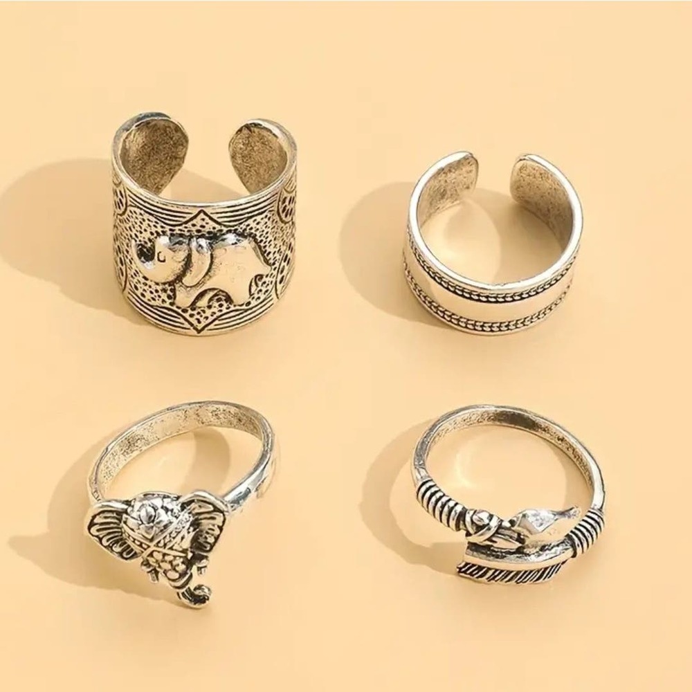 🌷5 For $15🌷Boho Stackable Ring Set - 4 Rings! - Picture 3 of 4